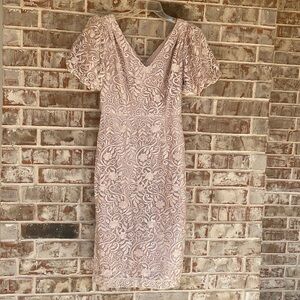 JS Collections Lace Wedding Dress in Cream